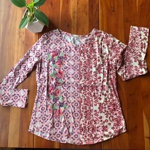 Sundance | embroidered and beaded long sleeve | L